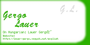 gergo lauer business card